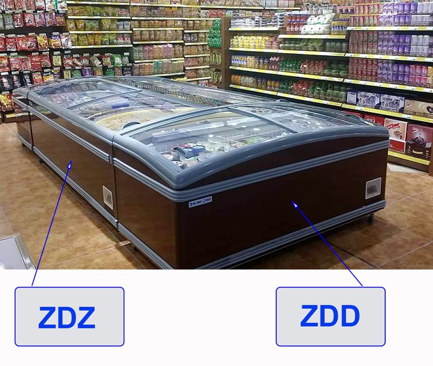 Top Open Glass Sliding Door Display Freezer